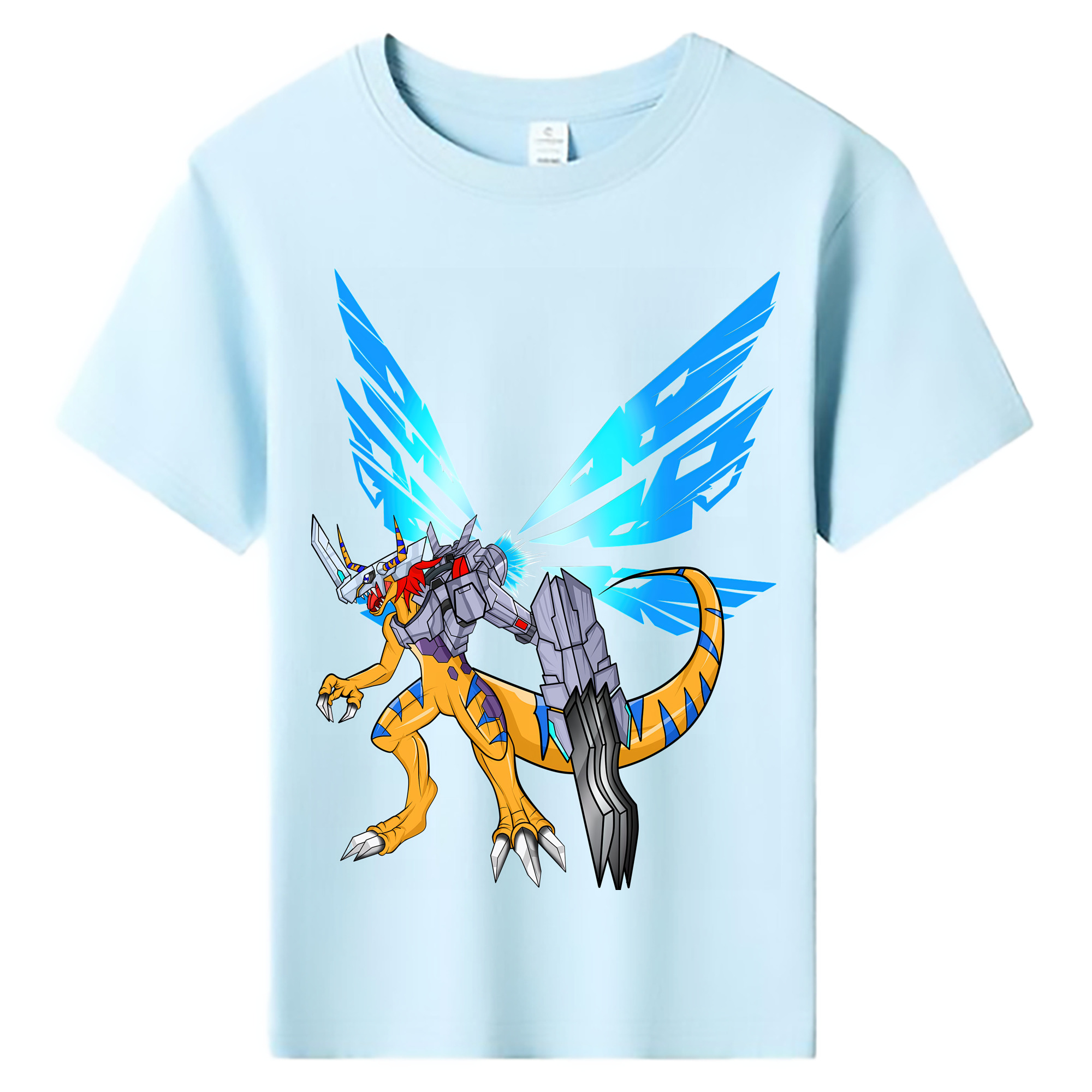 （画像用） Digimon デジタルモンスター/デジモン 綿100％キッズTシャツ（フロントプリント）